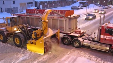This Is How You Plow The Roads Giant Snow Blower Semi Truck Youtube