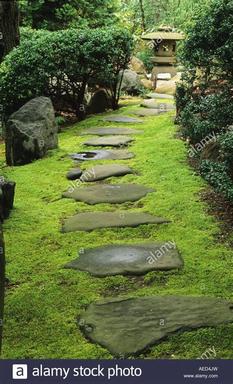John P Humes Japanese Stroll Garden Hempsted New York Moss Path With