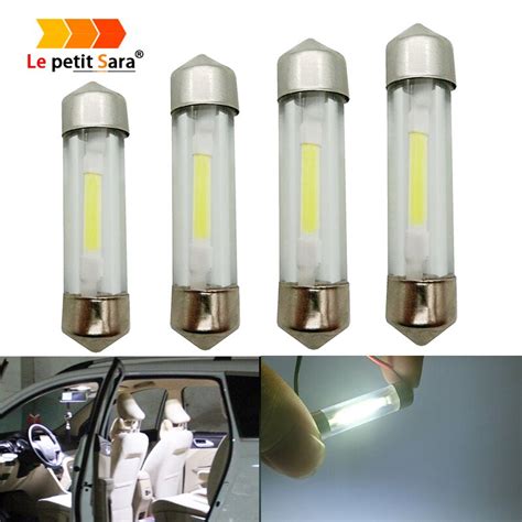 10pcs C5w Cob Car Led Bulbs 41mm 39mm 36mm 31mm Car Interior Festoon Dome Reading Light Source