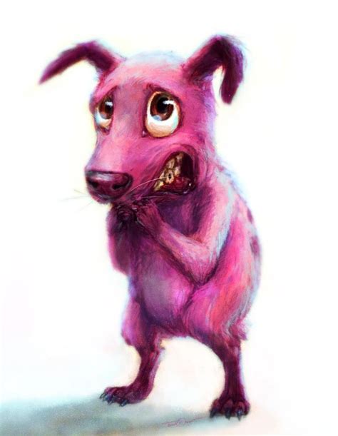 Trippy Courage The Cowardly Dog Drawings Start Off With A Pencil Sketch