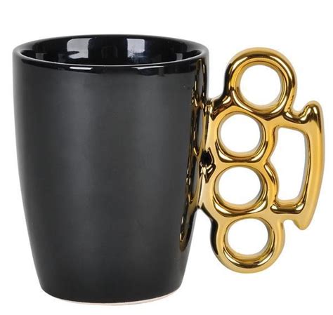 Mug Brass Knuckles Blackgold Champion Party Supply