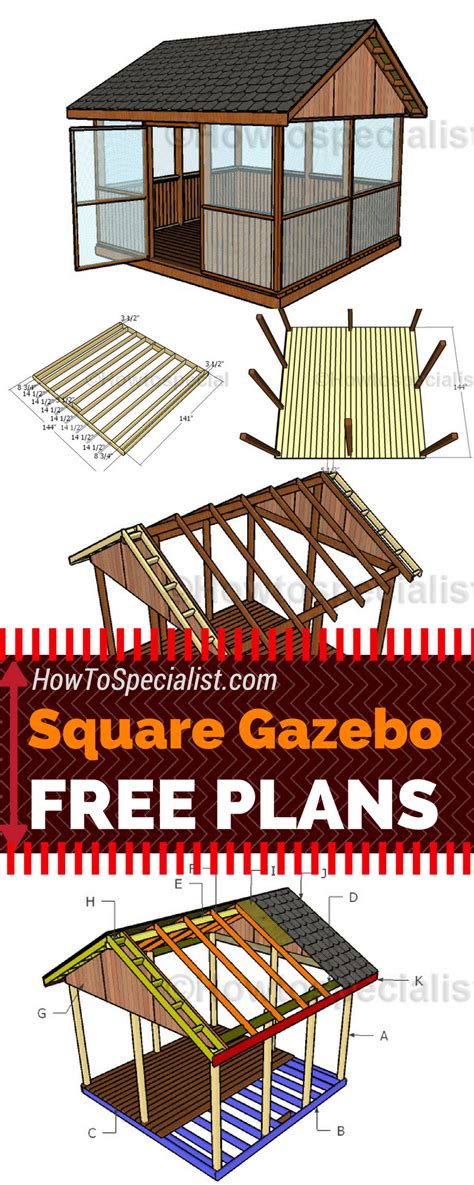 Screened Gazebo Plans Howtospecialist How To Build Step By Step Diy Plans Gazebo Plans