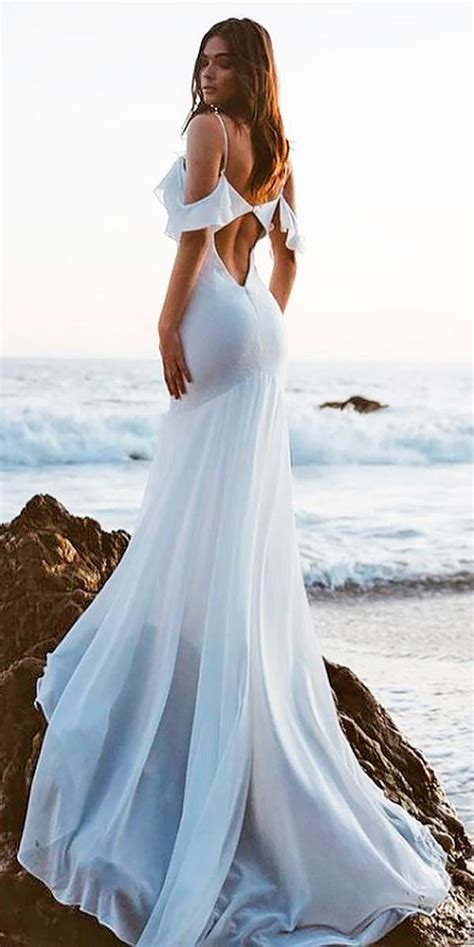 Backless Short Beach Wedding Dresses