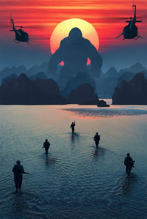 Kong Skull Island Water Soldiers Monkeys Sunrises And Sunsets