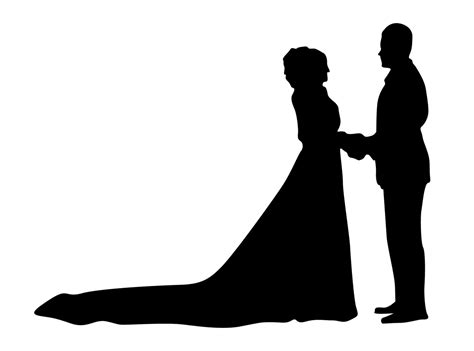 Wedding Bride Couple Silhouette 12904515 Png