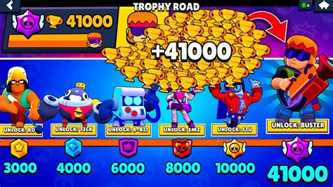Nonstop To 41000 Trophies Without Collecting Trophy Road New Brawler