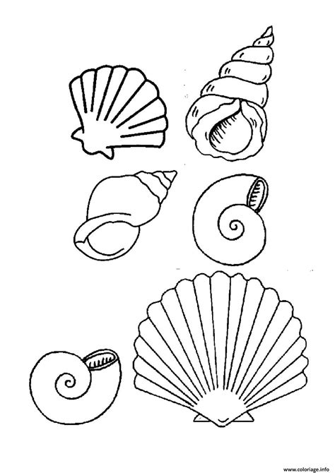 Le dessin n'est pas organisé sur la feuille, l'enfant dessine et adapte les proportions du bonhomme à la place qu'il lui reste. Coloriage coquilles de place magnifique vacance ete ...