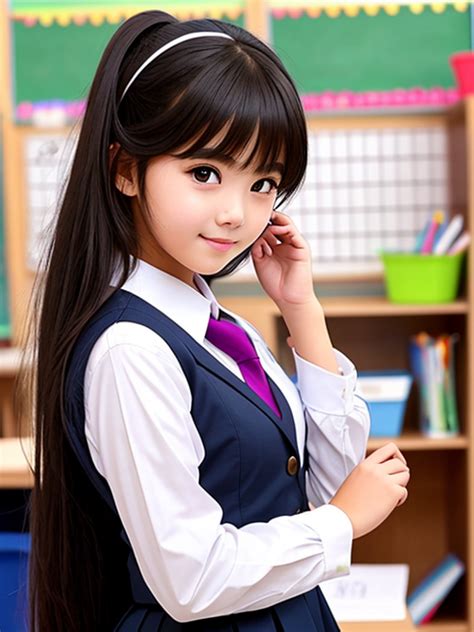 Cute Girl In School Uniform Opendream