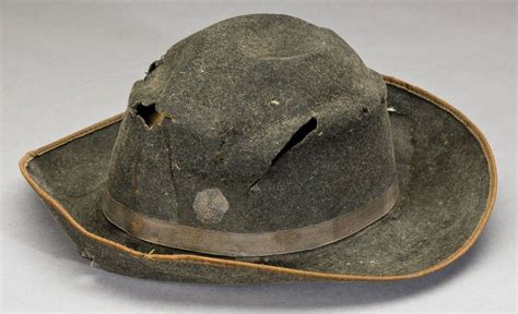 A Black Slouch Hat Worn By An Unidentified Confederate Has Two Features