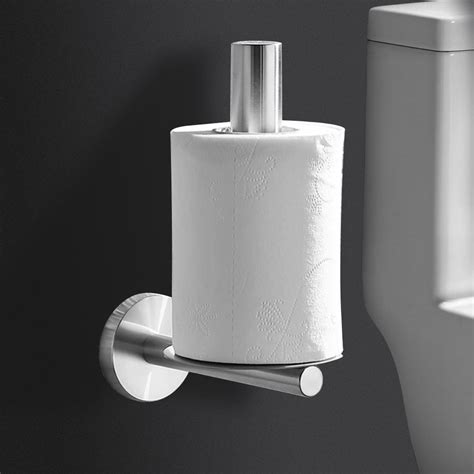 Tebru toilet paper holder,304 stainless steel vertical toilet paper