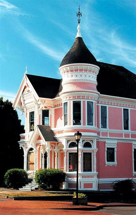 The Pink Lady Eureka California Victorian Homes Pink Houses Pink