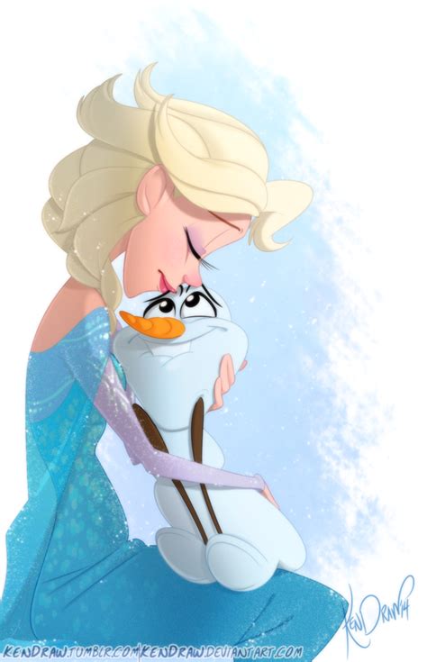 Elsa And Olaf By KenDraw Deviantart Com On DeviantART Walt Disney Kida Disney Disney