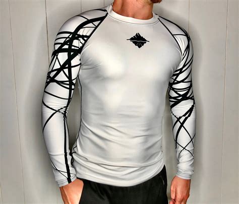 Mens Compression Fit Long Sleeve Shirt Etsy