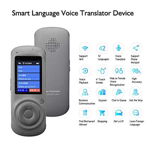 Aibecy Smart Language Voice Translator Device Translation 42 Languages