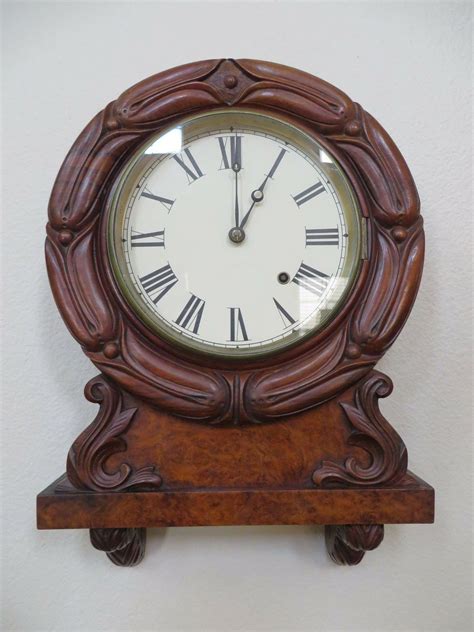 Antique Anglo American Wall Clock With Welch Movement And English Case Antique Price Guide