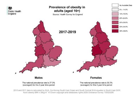 Patterns And Trends In Excess Weight Among Adults In England Public