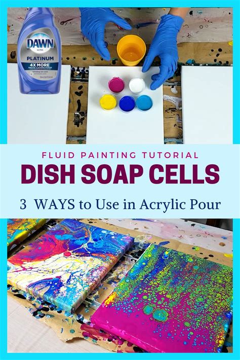 Acrylic Pouring Cells With Dish Soap No Silicone Fluid Art Tutorials