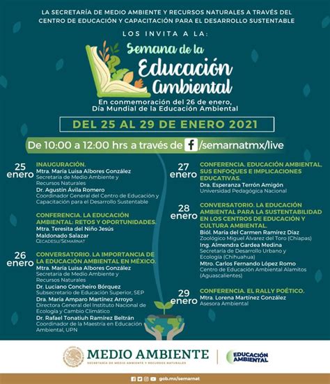 Organiza Semarnat La Semana De La Educación Ambiental Del 25 Al 29 De