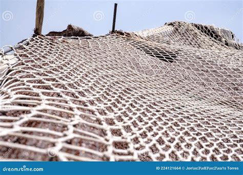 Fishing Boat Covered With Fishing Net Stock Photo Image Of Fishing