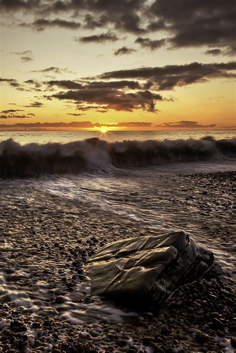 James Auden Photography Falling Tide At Sunset Eype