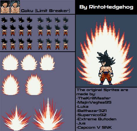 Goku Limit Breaker Lswi Sprites By Rintohedgehog On Deviantart