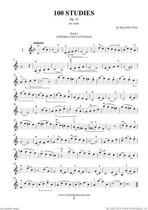 If you are looking for violin sheet music to expand your repertoire without breaking your budget, you have several legal options. Sitt - Studies, 100 Op.32 sheet music for violin solo PDF