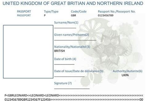 British Passport Layout British Passport Passport Template Passport