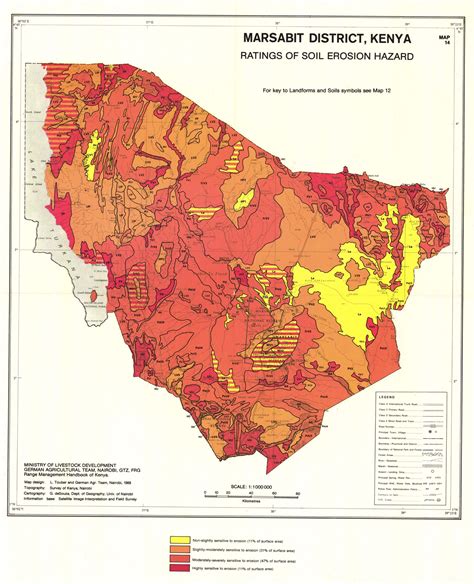 Marsabit District Map 14 Ratings Of Soil Erosion Hazard For Key To
