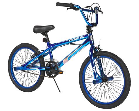 Genesis 20 Boys Blue Krome 20 Bmx Bike With Front And Rear Pegs