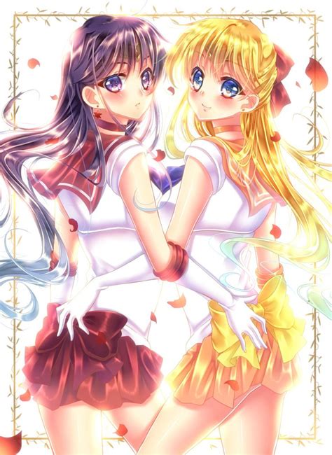 Safebooru 2girls Absurdres Back Bow Bangs Bishoujo Senshi Sailor Moon Black Hair Blonde Hair