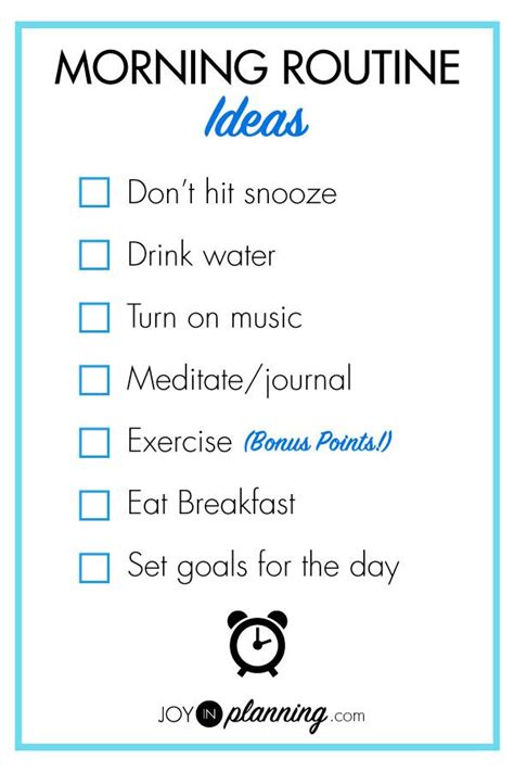 Creating A Morning Routine For A Positive Start Joy In Planning