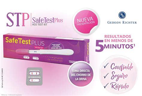 STP Safe Test Plus Prueba De Embarazo Para Toma Directa De Orina