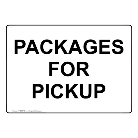 Office Shipping Receiving Sign Packages For Pickup