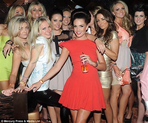 Danielle Lloyd Downs Cocktails And Dances Up A Storm In A Scarlet