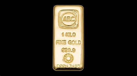 1 kilogram (32.148 fine troy ounces) gold cast bar, of minimum fineness 999.9, and bearing a serial number and identifying stamp of as per our list of good delivery refiners. Bullion List - Gold - 1kg ABC Gold Cast Bar