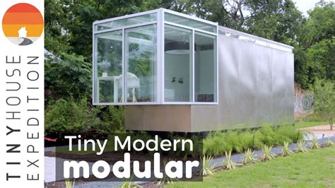 Sleek Modern Modular Tiny House Inspired By Converted Dumpster Youtube