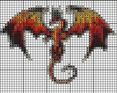 Dragon Dragon Pixel Art Hama Stitch Pinterest Dragons Cross