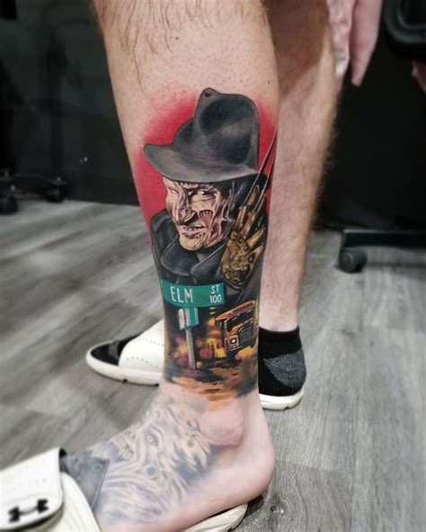 23 Elm Street Tattoos For Horror Lovers In 2021 Elm Street Tattoo