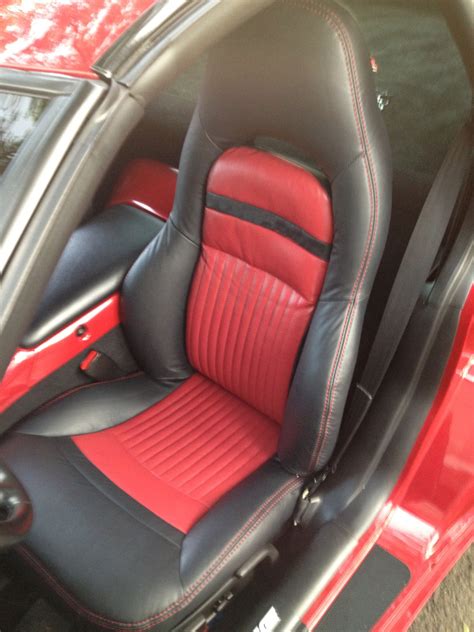 1997 2004 C5 Corvette Synthetic Leather Seat Covers Blackfirethorn