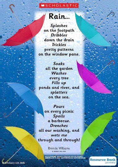 Rain Poem Rain Poems Kids Poems Weather Poem
