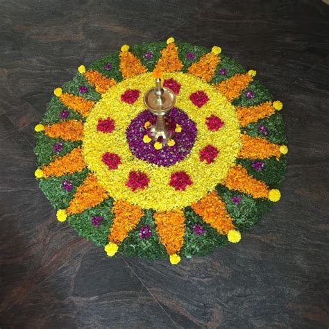 15 Beautiful And Colorful Flower Rangoli Designs Ideas For Pongal 2020