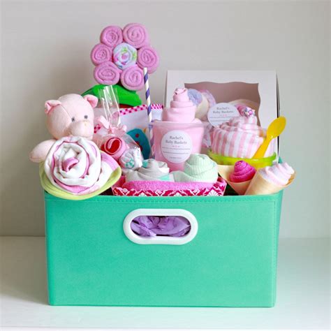 Flo shares top baby shower gift ideas, how much to spend on a gift, and other tips for celebrating the best baby shower gift ideas for girls are usually the most practical ones. Baby Girl Gift Basket, Baby Shower Gift, Newborn Gift ...