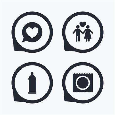 Condom Safe Sex Icons Stock Vector Image By ©blankstock 76382927