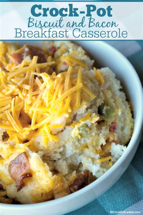 These over 100 weight watchers crock pot recipes (with points) will keep you on track and get you into those skinny jeans before you know it! Crock-Pot Biscuit and Bacon Breakfast Casserole | Recipe ...
