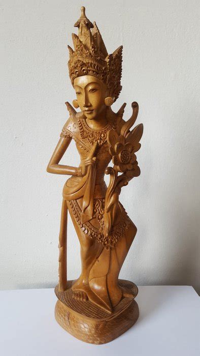 Wood Carved Statue Of A Dancer Bali Indonesia Catawiki