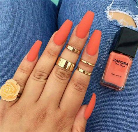 48 Summer Acrylic Coffin Nails Designs 2019 Coral
