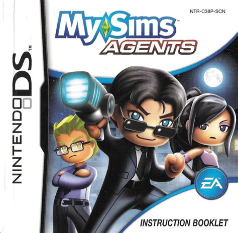 mysims agents 2009 nintendo ds box cover art mobygames
