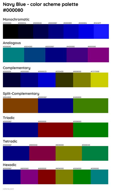 Navy Blue Color Palettes And Color Scheme Combinations
