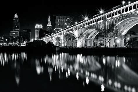 Cleveland Black And White Reflection Photograph By Frozen