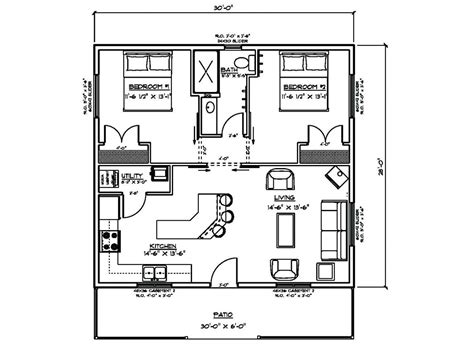 Two Bedroom 40x40 Floor Plans Two Story Craftsman Plan With 4